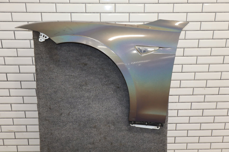 12-21 Tesla Model S Driver Left LH Fender Solid White PBCW 6008022-E0-D