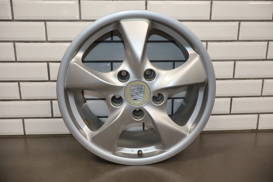 97-04 Porsche Boxster 986 17x8.5 Rear Alloy Wheel 5-Spoke OEM