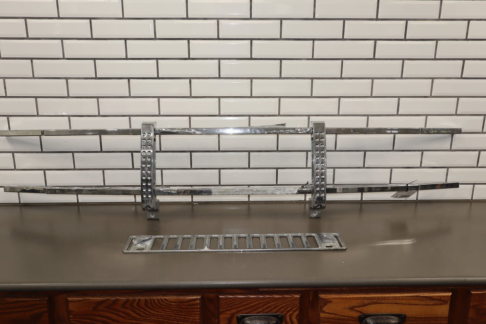 03-09 Hummer H2 Aftermarket Billet Brush Guard Bull Bar (Corroded Chrome)