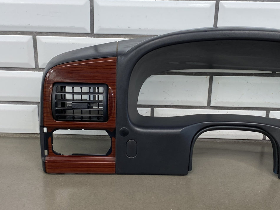 05-07 Ford F250 F350 Super Duty Lariat Dash Radio Speedometer Bezel Woodgrain
