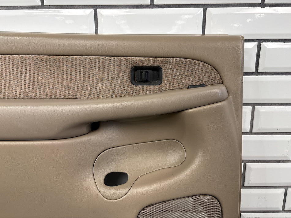 2002 GMC Sierra 2500 Left Rear Door Panel Neutral 52D