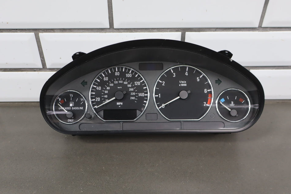 00-02 Bmw E36 Z3 Instrumental Speedometer Cluster Gauges Display Chrome Oem