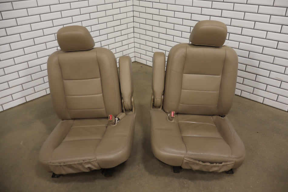 2003-2011 Ford Crown Victoria LX Leather Seats Set Medium Parchment lh