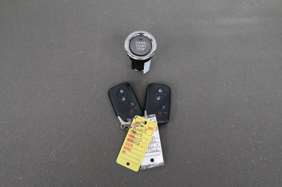 07-08 Lexus LS460 (XF40) Push Start Button + 2 Smart Key Fobs