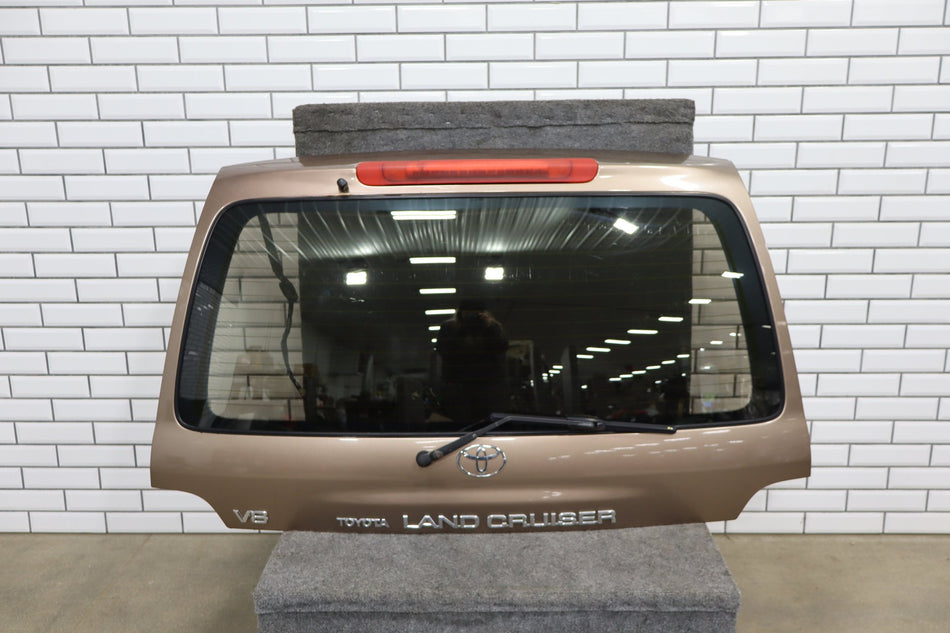 98-02 Toyota Land Cruiser J100 Upper Rear Hatch W/ Glass Desert Bronze 4P3