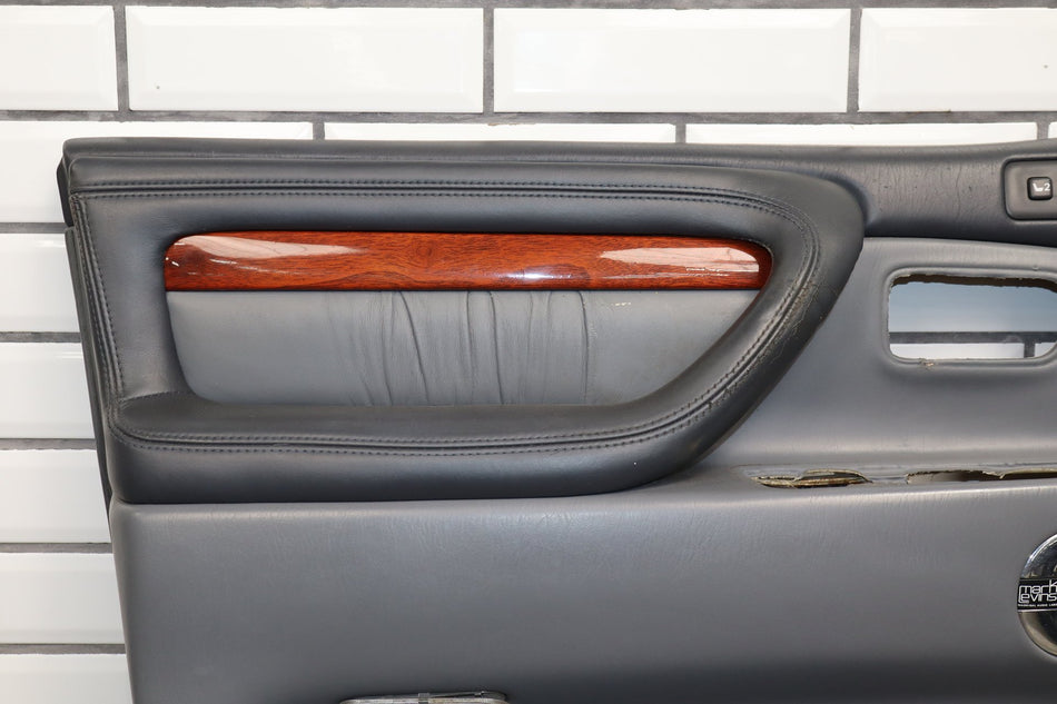 1998-2002 Lexus LX470 Left Front Door Trim Panel Gray 10