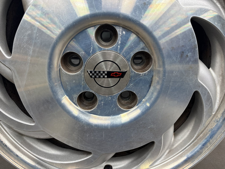 1993-1996 Chevrolet Corvette C4 Left LH 17x8.5 Machined Finish Sawblade Wheel