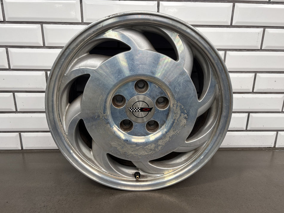 1993-1996 Chevrolet Corvette C4 Right RH 17x8.5 Machined Finish Sawblade Wheel