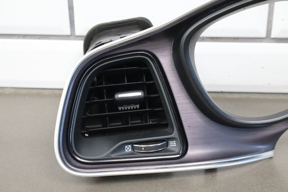 2015-18 Dodge Challenger Cluster Radio Bezel Brushed Aluminum SRT Scat Pack
