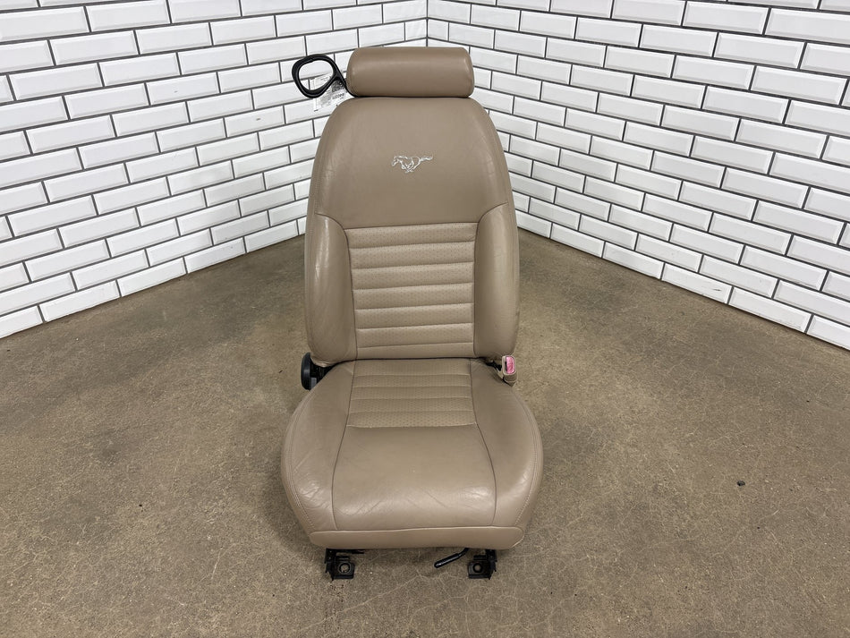 99-04 Ford Mustang GT Passenger Right RH Front Leather Bucket Seat Parchment Tan