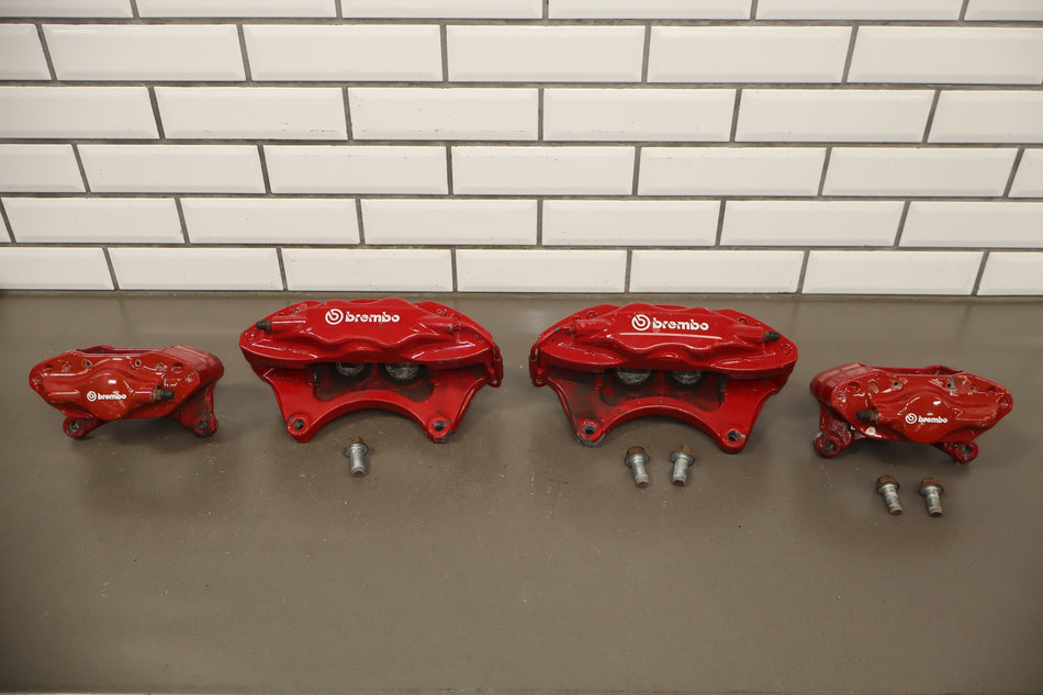 08-15 OEM Mitsubishi Evolution Evo X Brembo Brake Calipers Red SET