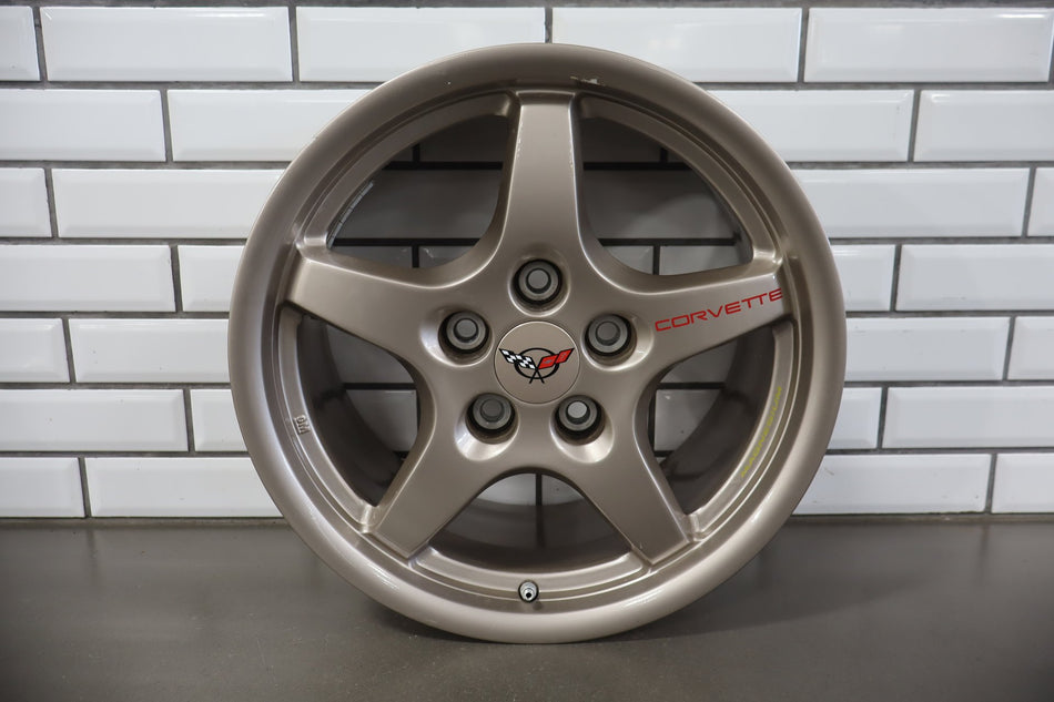 1998-2004 Chevrolet Corvette C5 Magnesium 17x8.5 Front Wheel 09592638
