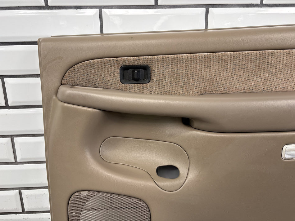 2002 GMC Sierra 2500 Right Rear Door Trim Panel Neutral 52D