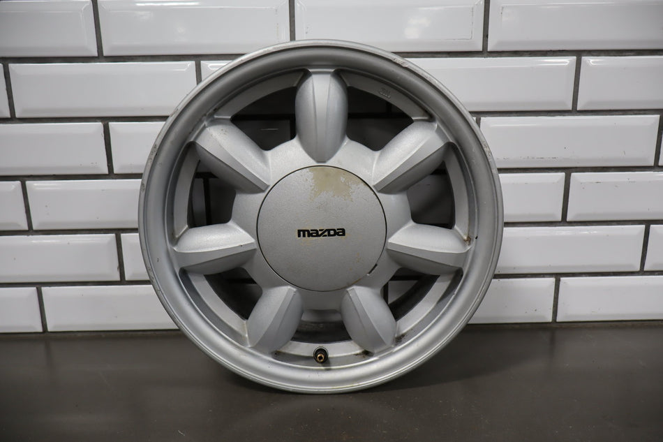 1990-1992 Mazda Miata NA Single (1) 14x5.5 Silver Daisy Wheel W/Center Cap