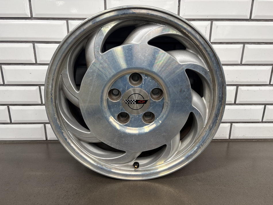 1993-1996 Chevrolet Corvette C4 Left LH 17x8.5 Machined Finish Sawblade Wheel