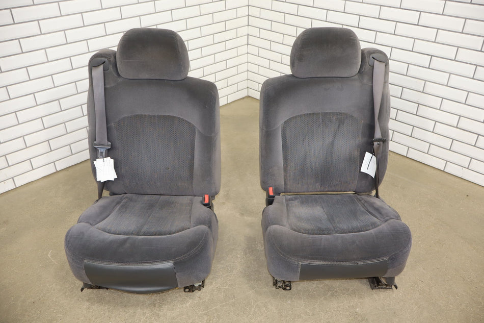 2001-2002 Chevy GMC 2500HD Crew Cab Cloth Seat Set Front/Rear GMT800 Graphite