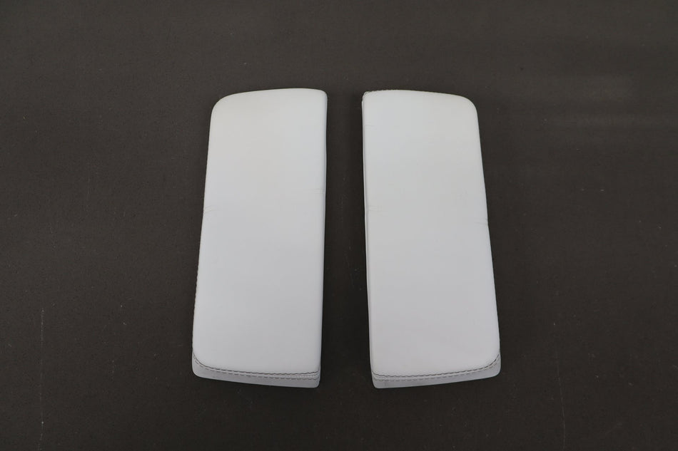 16-21 Tesla Model X White Door Armrest Pad Pair OEM