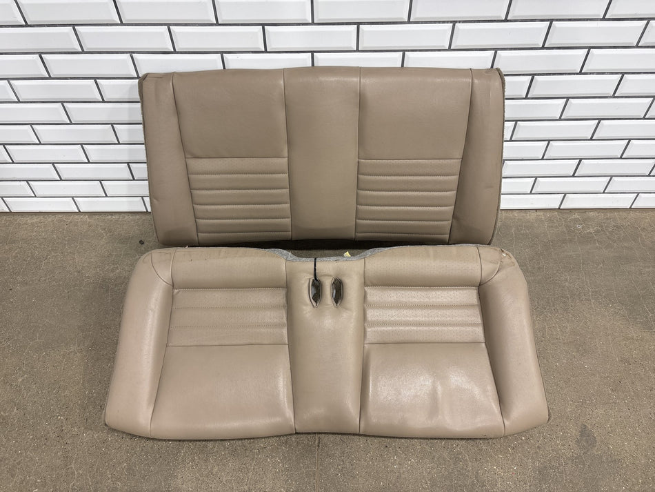 99-04 Ford Mustang GT Convertible Rear Seat Upper Lower Leather Parchment Tan XH