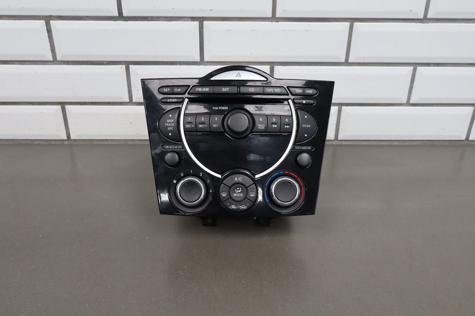 04-08 Mazda RX-8 (SE3P) Radio CD Player Climate Control Unit Black OEM