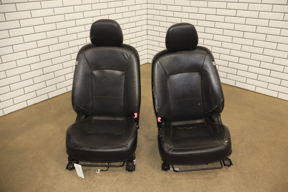 08-15 Mitsubishi EVO X Leather Seats Set OEM Heated Black 11J