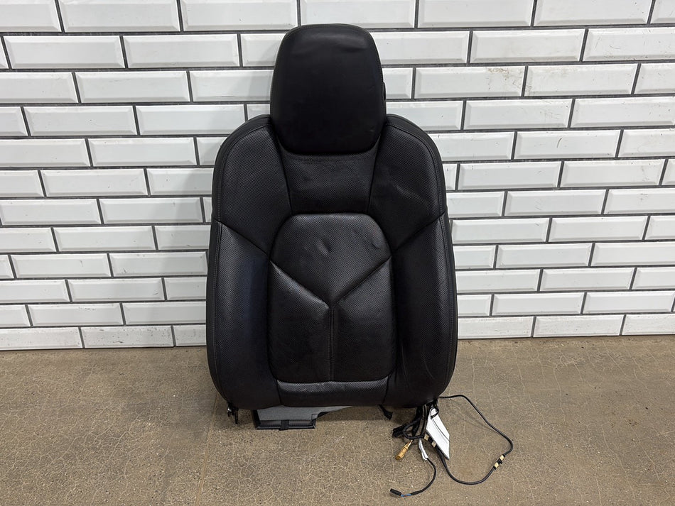 2011 Porsche Cayenne 958- Driver Seat Back Upper Section Leather- Black MA