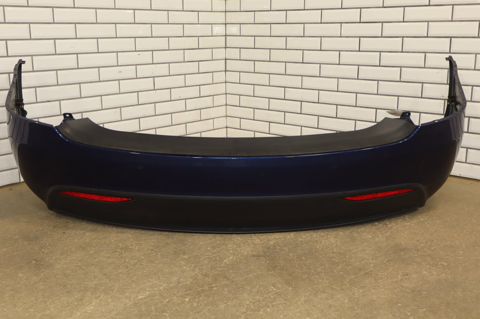 16-20 OEM Tesla Model X Rear Bumper Cover Panel Deep Blue Metallic PPSB