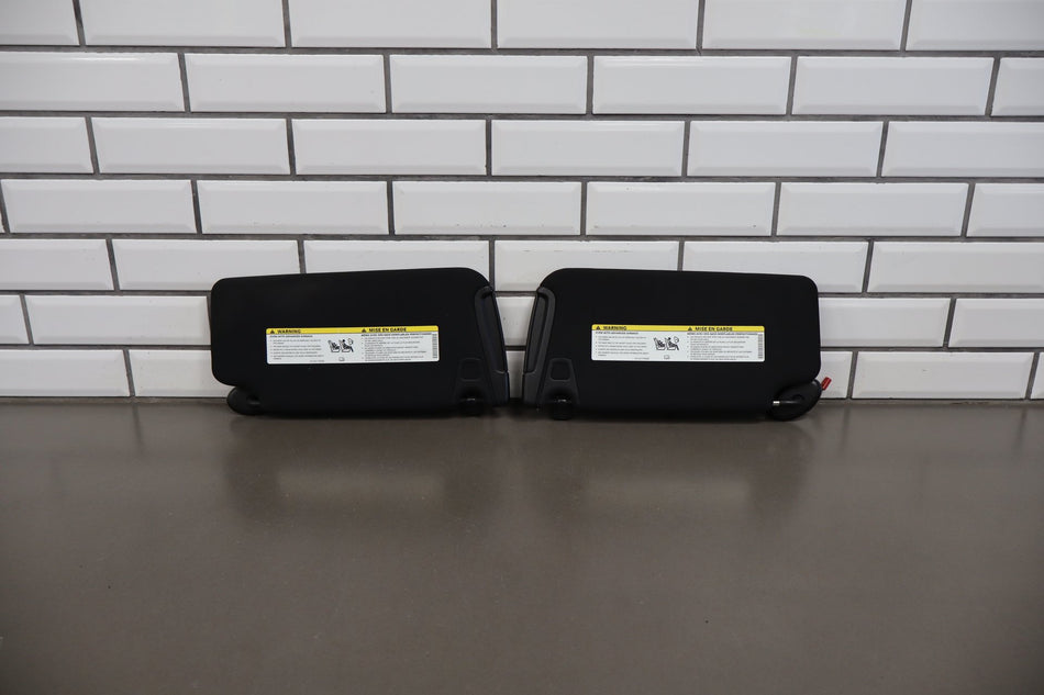 14-23 Dodge Charger Interior Sun Visors Mirror Illuminated Left/Right Black X9