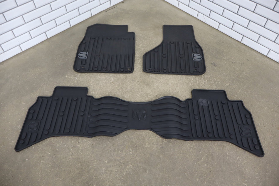 2013-2018 Dodge Ram Crew Cab 3 Piece All Weather Floor Mat Set Front/Rear OEM