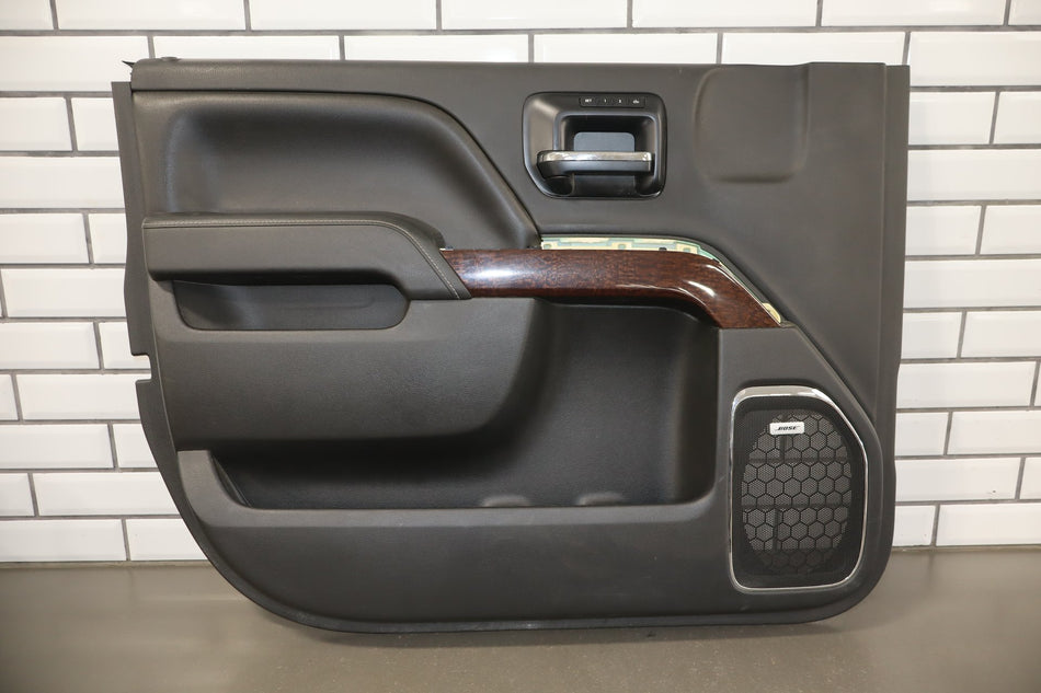 2014-2018 GMC Sierra 1500 SLT Left Front Interior Trim Panel Jet Black H2U