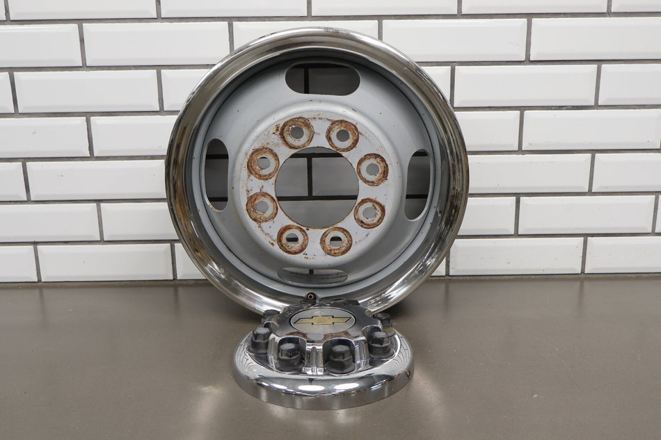 01-07 Chevy Silverado 3500 16x6.5 Dually Steel Wheel LH Front