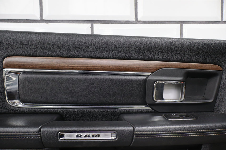2015 Ram 1500 Left Rear Door Panel Black X9