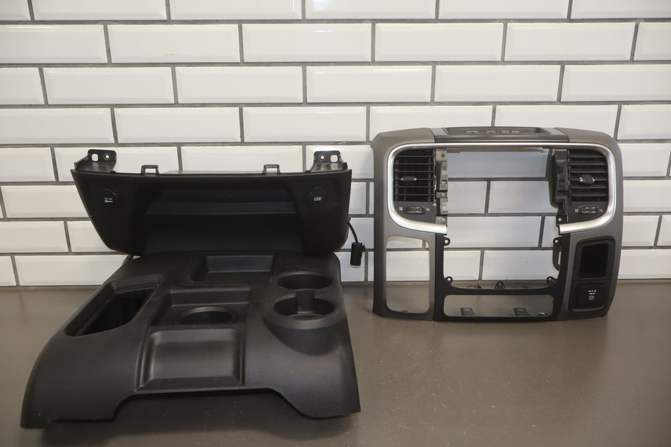 2017 Ram 2500 Power Wagon Radio Bezel with Lower Trim Bench Seat OEM