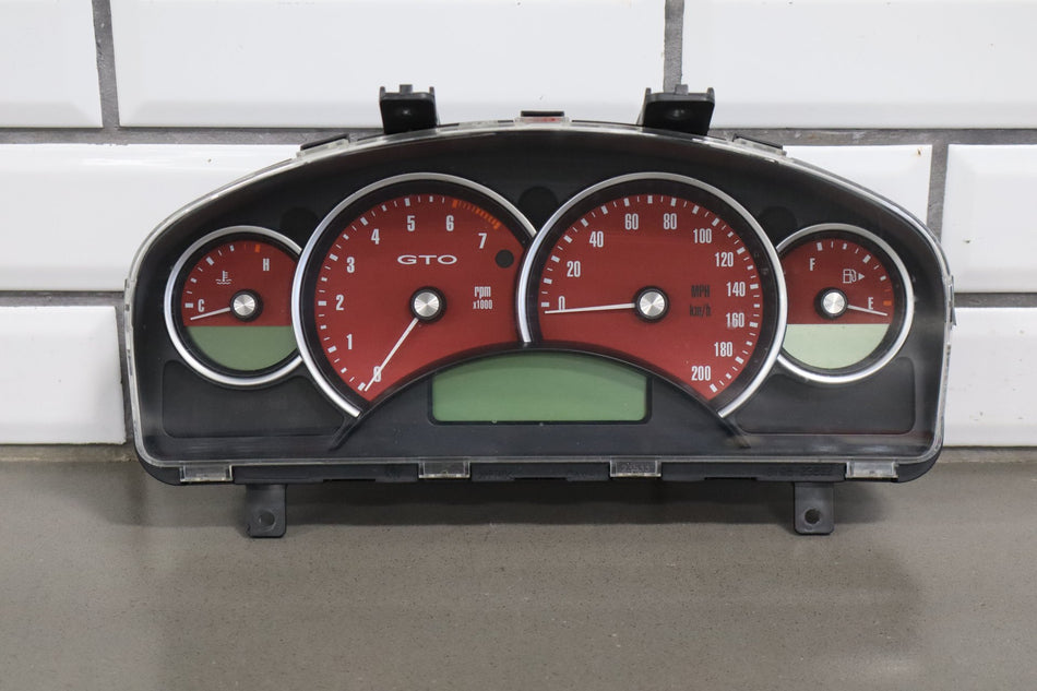 2004-2006 Pontiac GTO Instrument Cluster Red Face Gauges