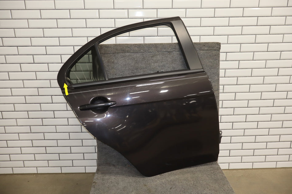 08-15 Mitsubishi EVO X Right Rear Door OEM Phantom Black U02 5730A674