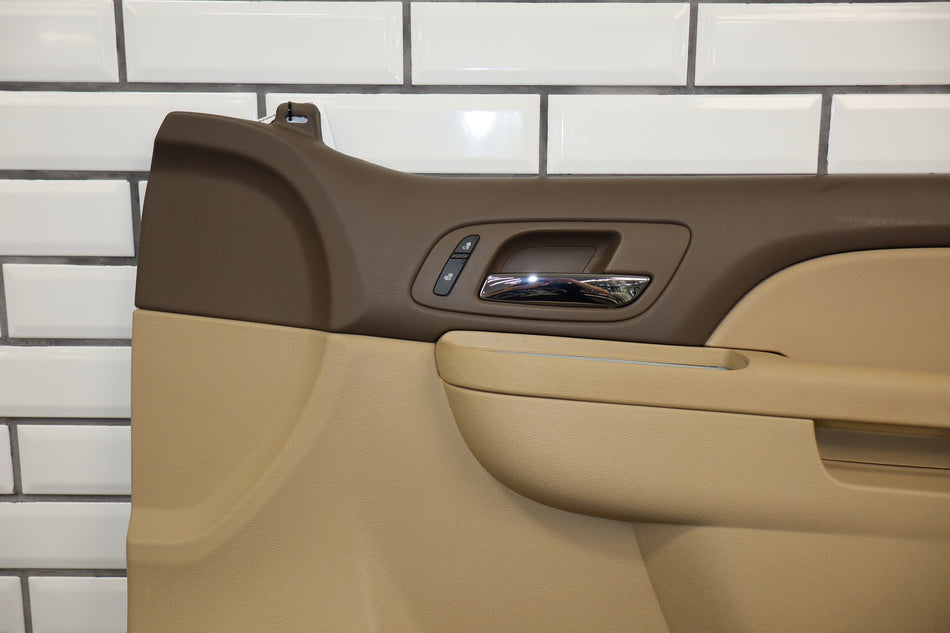 2010-2014 Suburban Tahoe RH Passenger Front Door Interior Trim Panel Cashmere