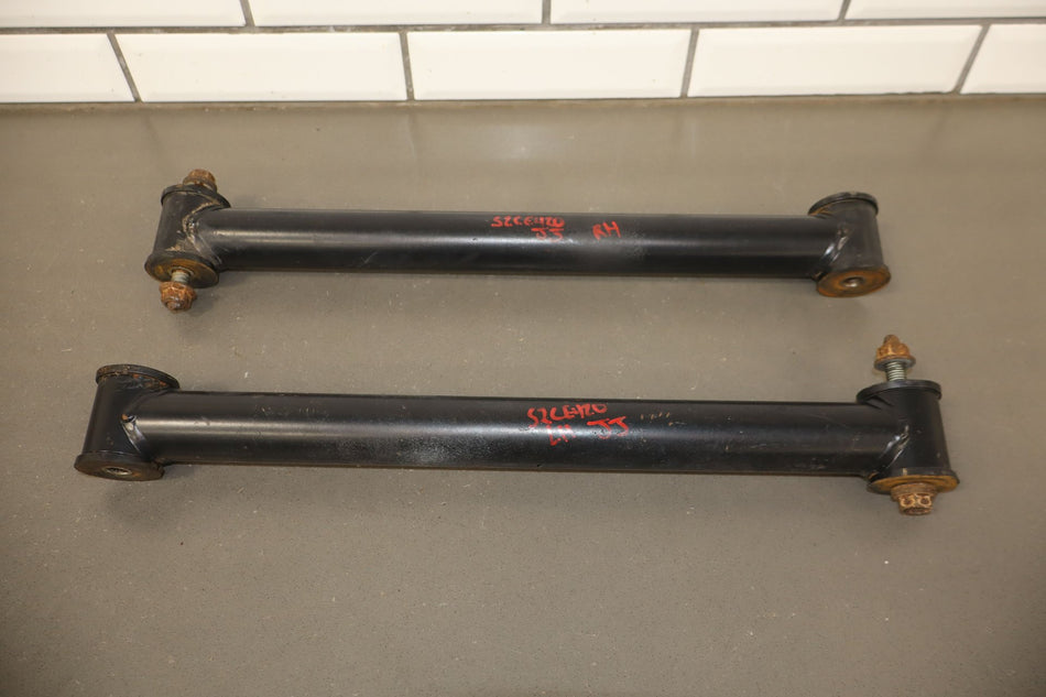 93-02 Chevy Camaro Aftermarket Tubular Rear Trailer Arms Pair Left/Right (Black)