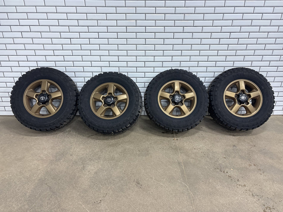 98-07 Toyota Land Cruiser 18in Bronze Wheels Tires x4 Baja Legend EXP 16/32
