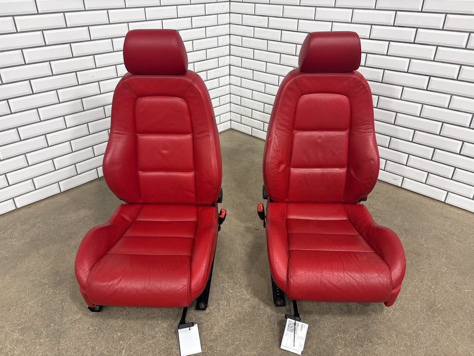 2005 Audi TT Seats Set Magma Red OEM (See Photos)