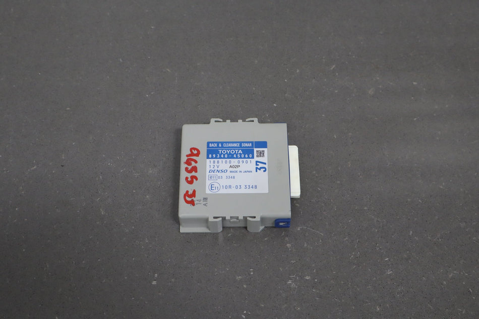 2012 Toyota Sienna- Clearance Sonar Control Module PN: 89340-45060