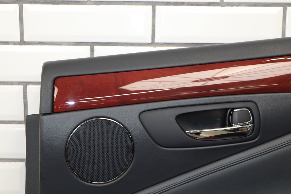 2007-09 Lexus LS460 SWB Right Rear Door Trim Panel Black 20