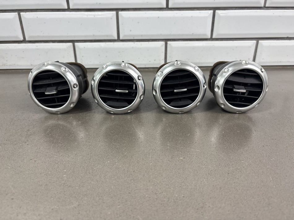 00-06 Audi TT Quattro Coupe 8N Dash Air AC Heater Vents Set of 4 Chrome Ring OEM
