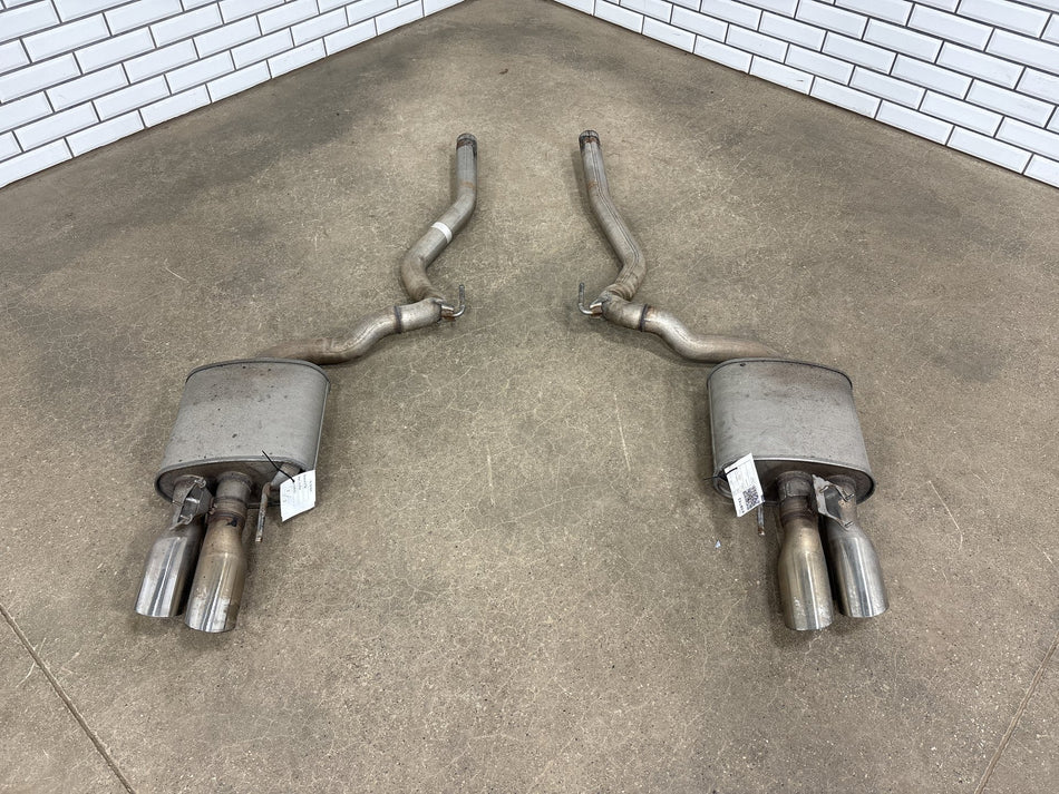 2018-2023 Ford Mustang GT Active Exhaust Quad Tip Mufflers OEM