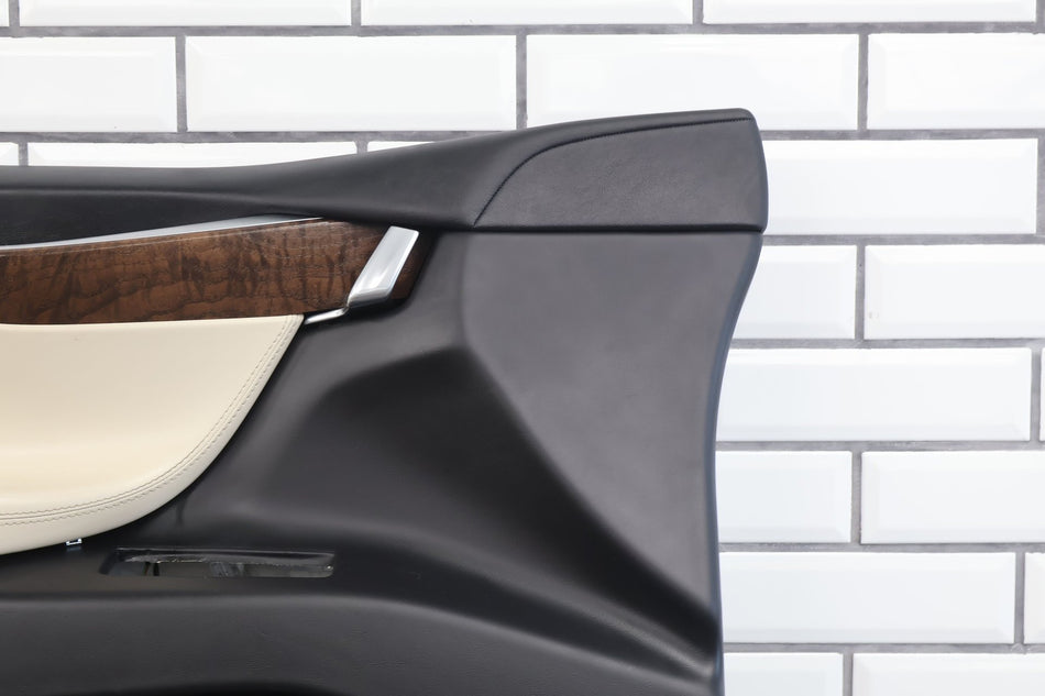 2018 Tesla X Left Front Door Trim Panel Cream