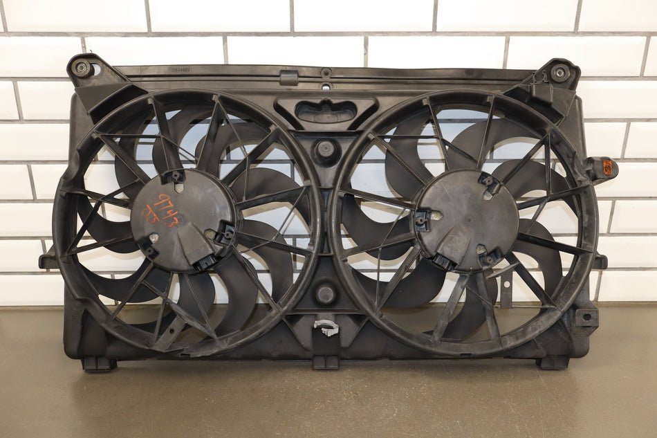 2008-2009 Hummer H2 Dual Cooling Fan Assembly W/ Shroud (Opt K5L) 15780789