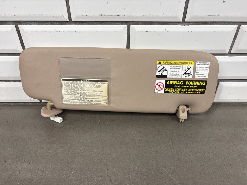 2000-2002 Toyota Land Cruiser J100 Sun Visor Pair Oak