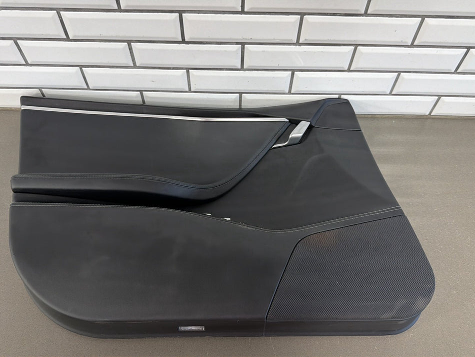 2014 Tesla Model S 85 Left Front Door Trim Panel Black