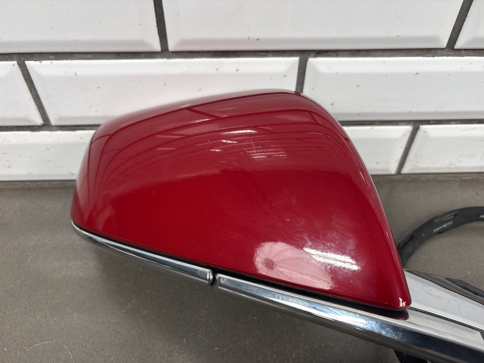 16-20 Tesla Model X Right Exterior Rear View Door Mirror Red PPMR