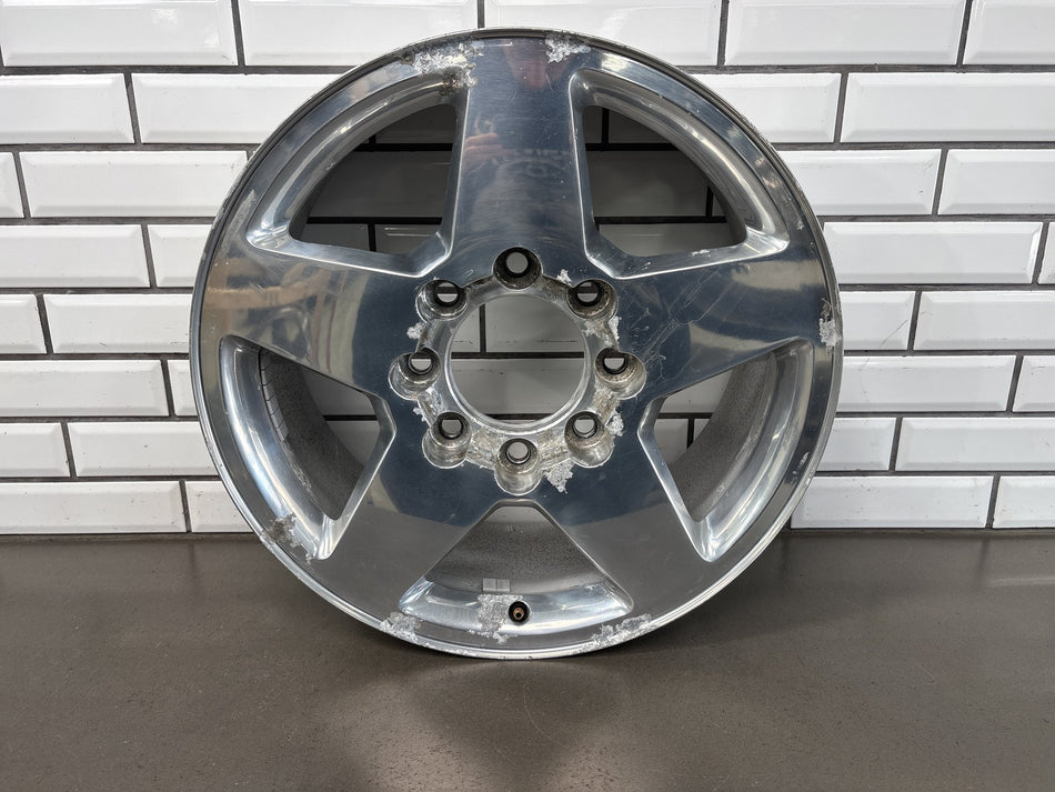 15-19 Chevy Silverado 2500HD 20x8.5 Polished 5 Spoke 8 Lug Wheel (1) No Tire
