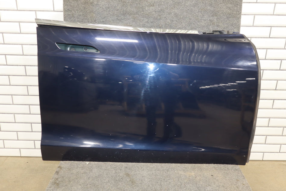 2012-2015 Tesla Model S Passenger Right Front Door Blue Metallic PMMB