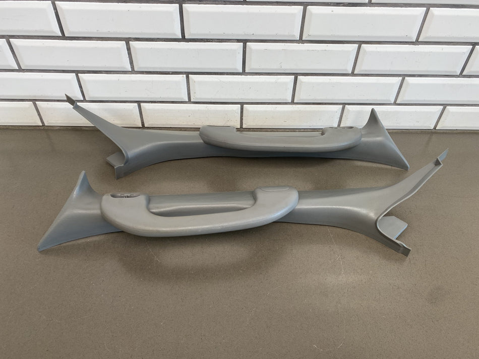 99-07 Ford F250 F350 Super Duty Pair Interior A Pillar Trim Gray 4E
